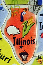 Cutout of Illinois from map