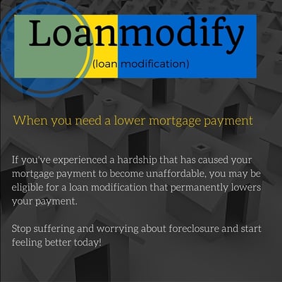 If you're experiencing symptoms of foreclosure syndrome, you should ask an attorney if Loanmodify (a loan modification) is right for you.
