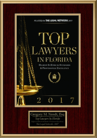 2017 Top Lawyer Award Certificate