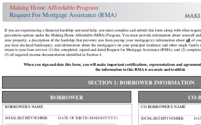 If you want a loan modification, you're going to have to ask for it. Your bank may tell you that a loan modification is a possibility, but it's up to you to formally ask by submitting a Request for Mortgage Assistance (RMA).