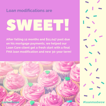 After falling 12 months and $11,047 past due on his mortgage payments, we helped our Loan Care client get a fresh start with a final FHA loan modification and new 30-year term!