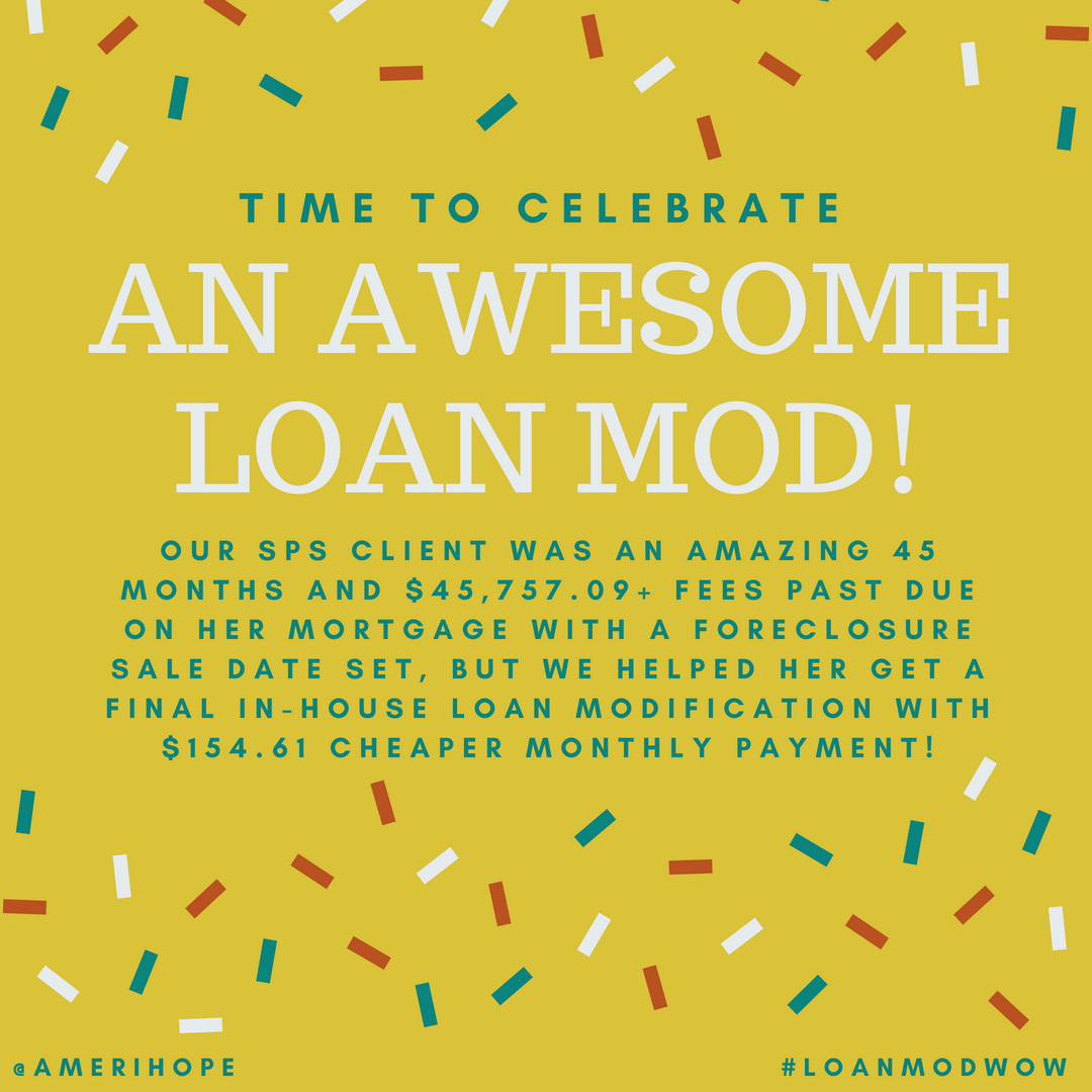 Successful Loan Modification Roundup Week Of 8 24 18