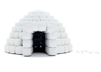 illustration of an Igloo isolated over a white background