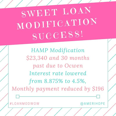 Every week great our foreclosure defense team obtains great loan modifications for our clients. 