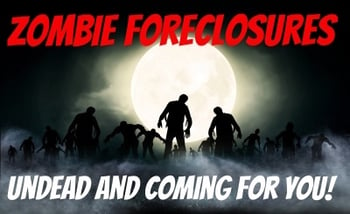 Zombie foreclosure is when a homeowner believes that their home has been foreclosed, but it hasn't and they are still responsible for paying taxes and fees on it.