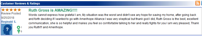 Amerihope Alliance Legal Services has helped more than 7,000 homeowners get a loan modification in the 10 years we've been in business. Many of our satisfied clients have left us reviews online. In September 2018, we received a large number of reviews (all five stars) on a site called TrustLink.