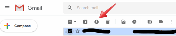 In Gmail, Yahoo, and other email programs, you can select an email and click the 'Report spam' button. In Gmail, the button has an exclamation point inside a stop sign. This will prevent future emails from that sender from showing up in your inbox. Instead, they will be sent to a spam folder. You're not unsubscribed, but you won't see the emails anymore.